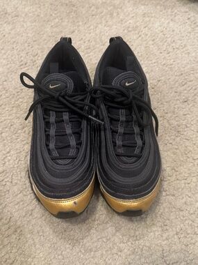 Nike AirMax 97 Black and Gold Sneakers